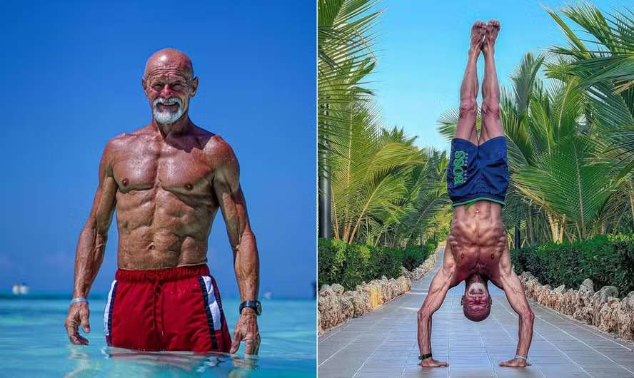 Homem de 70 anos mostra seu condicionamento físico de 30
